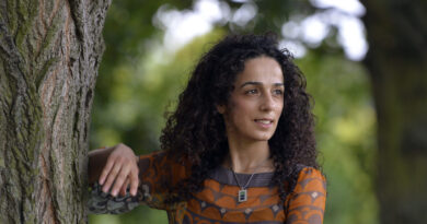 Britain-based Iranian journalist Alinejad poses for a portrait in London