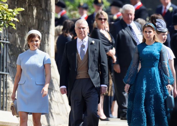 Prince Andrew with his daughters Princess Beatrice and Princess Eugenie